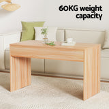 NNEDSZ Artiss Coffee Table Rectangle Fluted Side 100CM