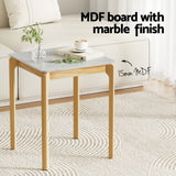 NNEDSZ Artiss Coffee Table Marble Effect Square