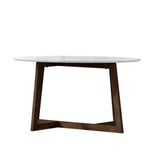 NNEDSZ Artiss Coffee Table Oval Marble Effect