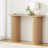NNEDSZ Artiss Console Table Oval 115CM Pine Blake