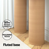 NNEDSZ Artiss Console Table Oval 115CM Pine Blake