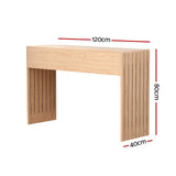 NNEDSZ Console Table Hallway Fluted 120CM Pine