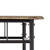 NNEDSZ Artiss Dining Table and Chairs Set 5PCS Industrial Wooden Metal Desk Walnut