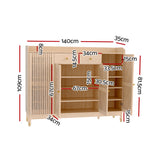 NNEDSZ Artiss Shoe Rack Cabinet with Shelves 26 Pairs Pine