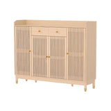 NNEDSZ Artiss Shoe Rack Cabinet with Shelves 26 Pairs Pine