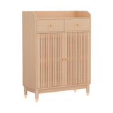 NNEDSZ Artiss Shoe Rack Cabinet 4-Tier 16 Pairs Pine
