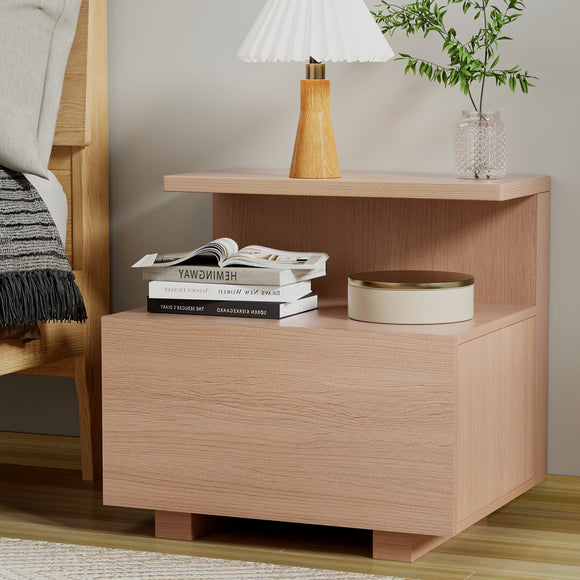 NNEDSZ Artiss Bedside Table 1 Drawer - Pine