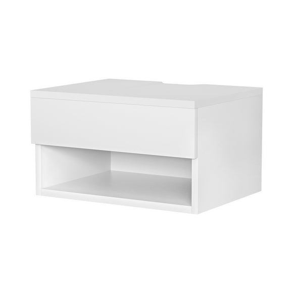 NNEDSZ Floating Bedside Table Nightstand Drawer White