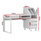 NNEDSZ Artiss Computer Desk Office Study Desks Table Drawer Bookshelf