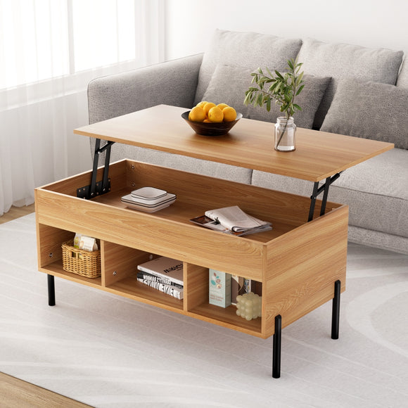 NNEDSZ Artiss Coffee Table Lift-top Oak