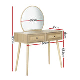 NNEDSZ Artiss Dressing Table Set Rattan Frances