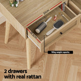 NNEDSZ Artiss Dressing Table Set Rattan Frances