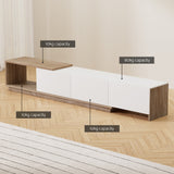 NNEDSZ Artiss TV Cabinet Entertainment Unit Stand Extendable White Oak