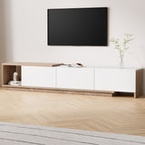NNEDSZ Artiss TV Cabinet Entertainment Unit Stand Extendable White Oak