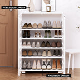 NNEDSZ Shoe Cabinet 20 Pairs 5-tier White Alster