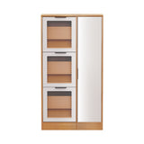NNEDSZ Mirror Shoe Cabinet White Mesh