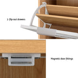 NNEDSZ Mirror Shoe Cabinet White Mesh