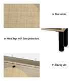 NNEDSZ Shoe Cabinet 2 Drawers Rattan 6 Pairs