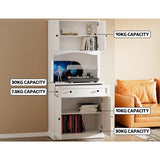 NNEDSZ Artiss Buffet Sideboard Cabinet Cupboard Pantry Storage Shelves Hutch White