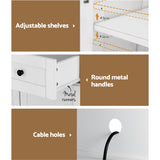 NNEDSZ Artiss Buffet Sideboard Cabinet Cupboard Pantry Storage Shelves Hutch White