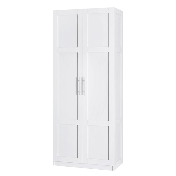 NNEDSZ 2 Door Buffet Sideboard Cupboard Cabinet Pantry White