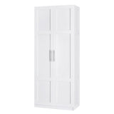 NNEDSZ 2 Door Buffet Sideboard Cupboard Cabinet Pantry White