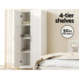 NNEDSZ 2 Door Buffet Sideboard Cupboard Cabinet Pantry White
