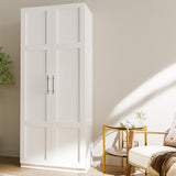 NNEDSZ 2 Door Buffet Sideboard Cupboard Cabinet Pantry White