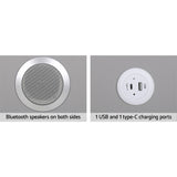 NNEDSZ Artiss Smart Bedside Table 2 Drawers with Wireless Charging Ports LED Grey AIDA