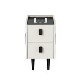 NNEDSZ Artiss Smart Bedside Table with Wireless Charging - AIDA White
