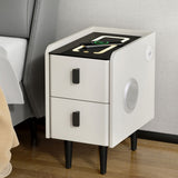 NNEDSZ Artiss Smart Bedside Table with Wireless Charging - AIDA White