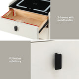 NNEDSZ Artiss Smart Bedside Table Wireless Charging - BESS White
