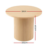 NNEDSZ Artiss Coffee Table Round Fluted