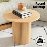 NNEDSZ Artiss Coffee Table Round Fluted