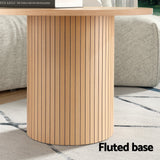 NNEDSZ Artiss Coffee Table Round Fluted