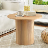 NNEDSZ Artiss Coffee Table Round Fluted
