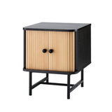 NNEDSZ Artiss Bedside Table with Sliding Doors BORIS
