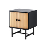 NNEDSZ Artiss Bedside Table with Sliding Doors BORIS