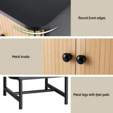 NNEDSZ Artiss Bedside Table with Sliding Doors BORIS