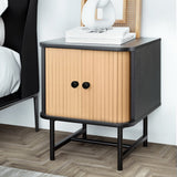 NNEDSZ Artiss Bedside Table with Sliding Doors BORIS