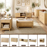 Artiss 2X Bedside Table Nightstand 1 Drawer Shelves Pine