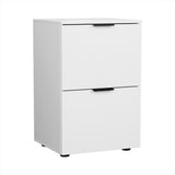 NNEDSZ Filing Cabinet Files Storage Office Shelves File Organiser White 2 Drawer