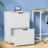 NNEDSZ Filing Cabinet Files Storage Office Shelves File Organiser White 2 Drawer