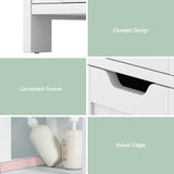 NNEDSZ Artiss Bathroom Storage Cabinet 89cm Floor Toilet Drawer Bedroom Organizer Standing White