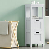 NNEDSZ Artiss Bathroom Storage Cabinet 89cm Floor Toilet Drawer Bedroom Organizer Standing White
