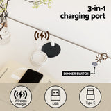 NNEDSZ Artiss Smart Bedside Table LED Wireless Charging Ada
