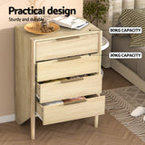 NNEDSZ Artiss 4 Chest of Drawers Tallboy - INEZ Pine