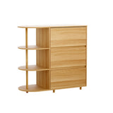 NNEDSZ Artiss Chest of 3 Drawers Storage Cabinet 3 Shelves Pine