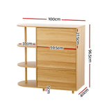NNEDSZ Artiss Chest of 3 Drawers Storage Cabinet 3 Shelves Pine