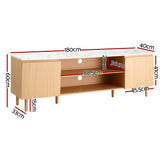 NNEDSZ Artiss TV Cabinet Entertainment Unit Stand 180CM Pine White